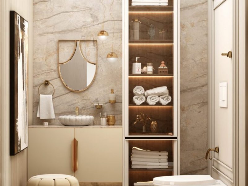 Luxurious Bathroom In Neutral Tones