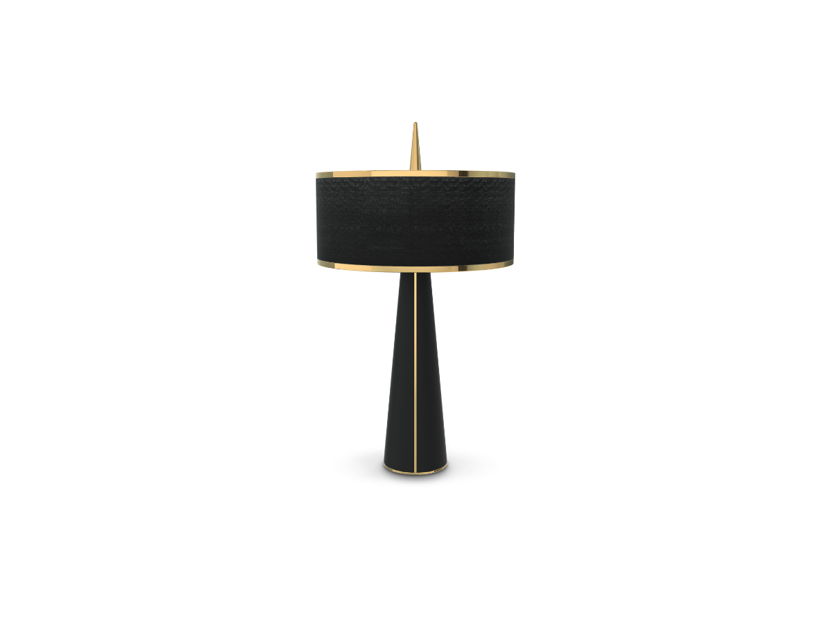 lamp with golden and black tones